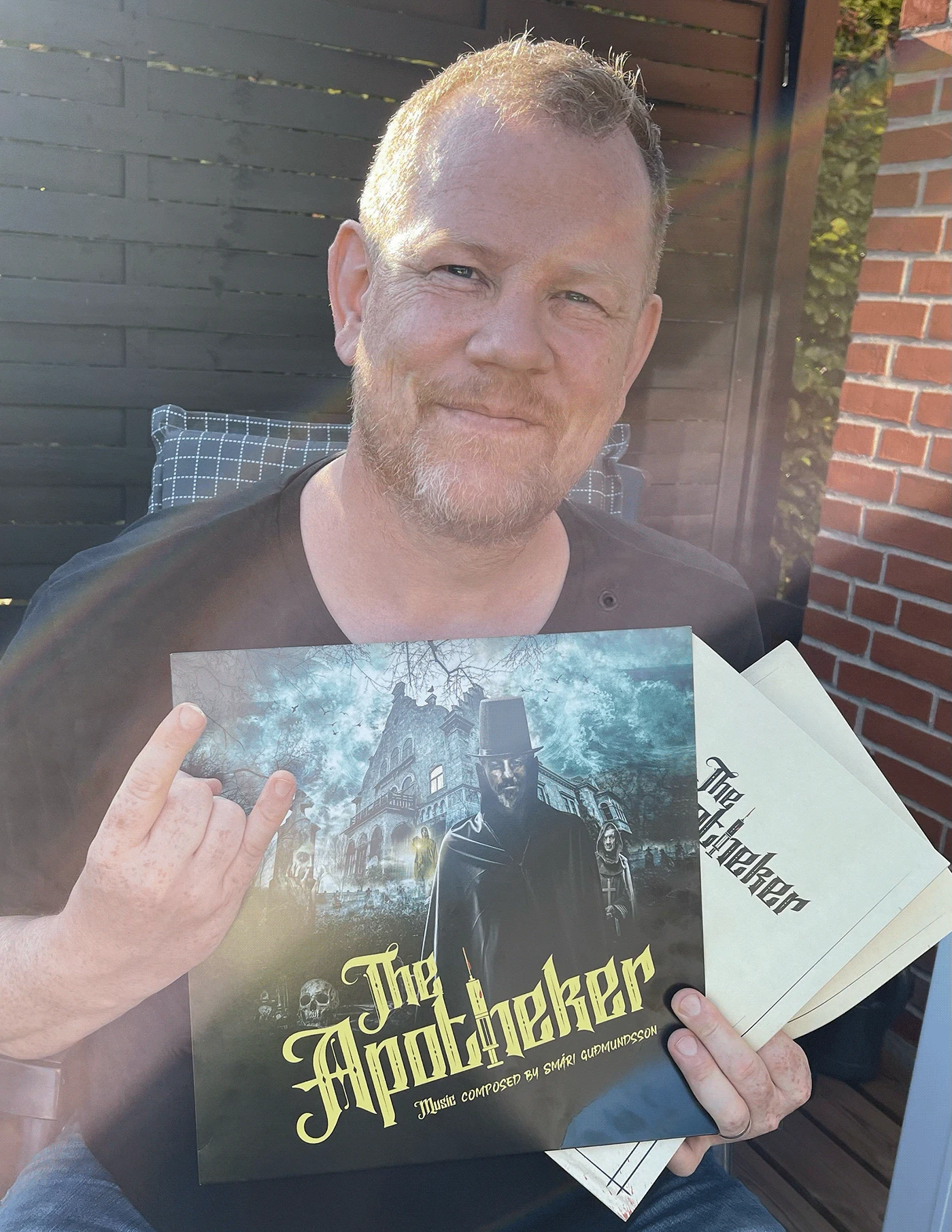Björgvin Guðjónsson with the finished album.