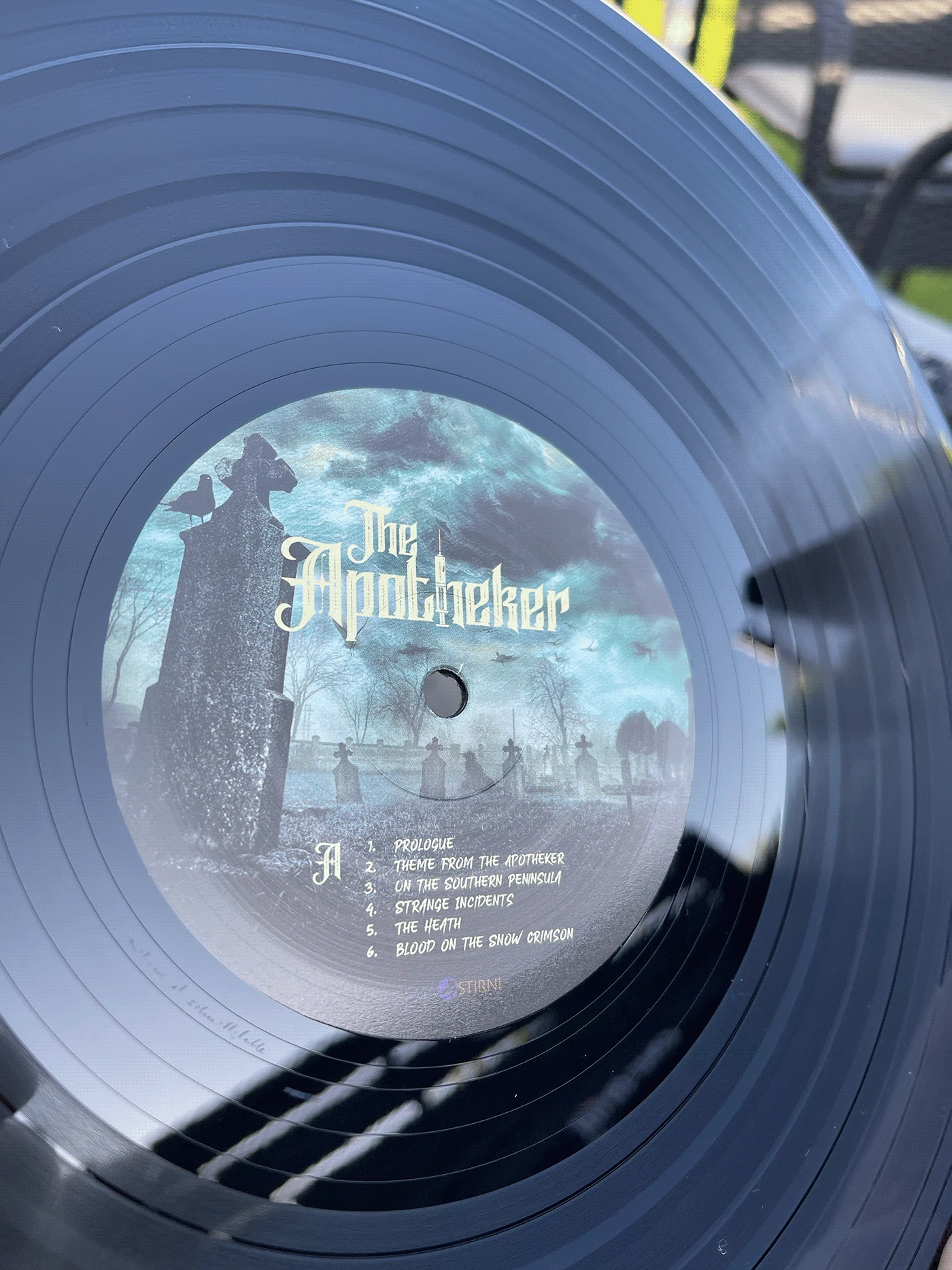 The finished blue-vinyl release.